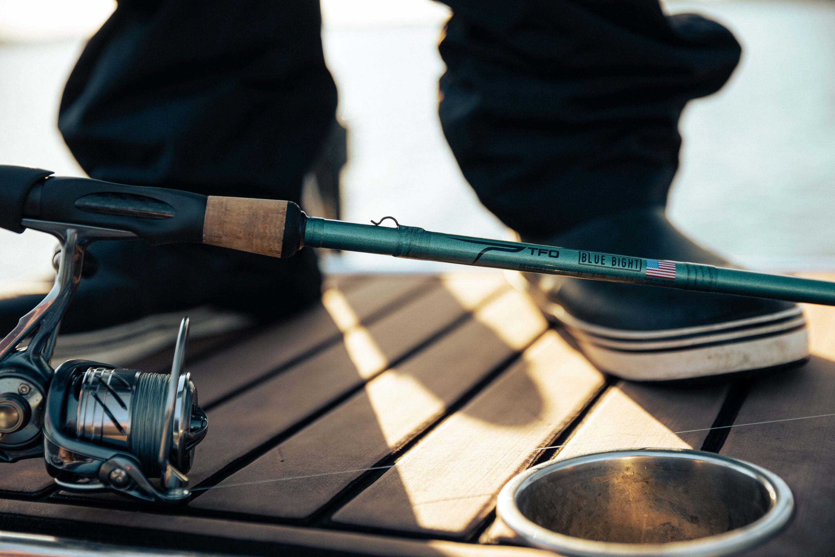 Cork And Blue Spinning Rod TFO Blue Bight Spinning Rods New