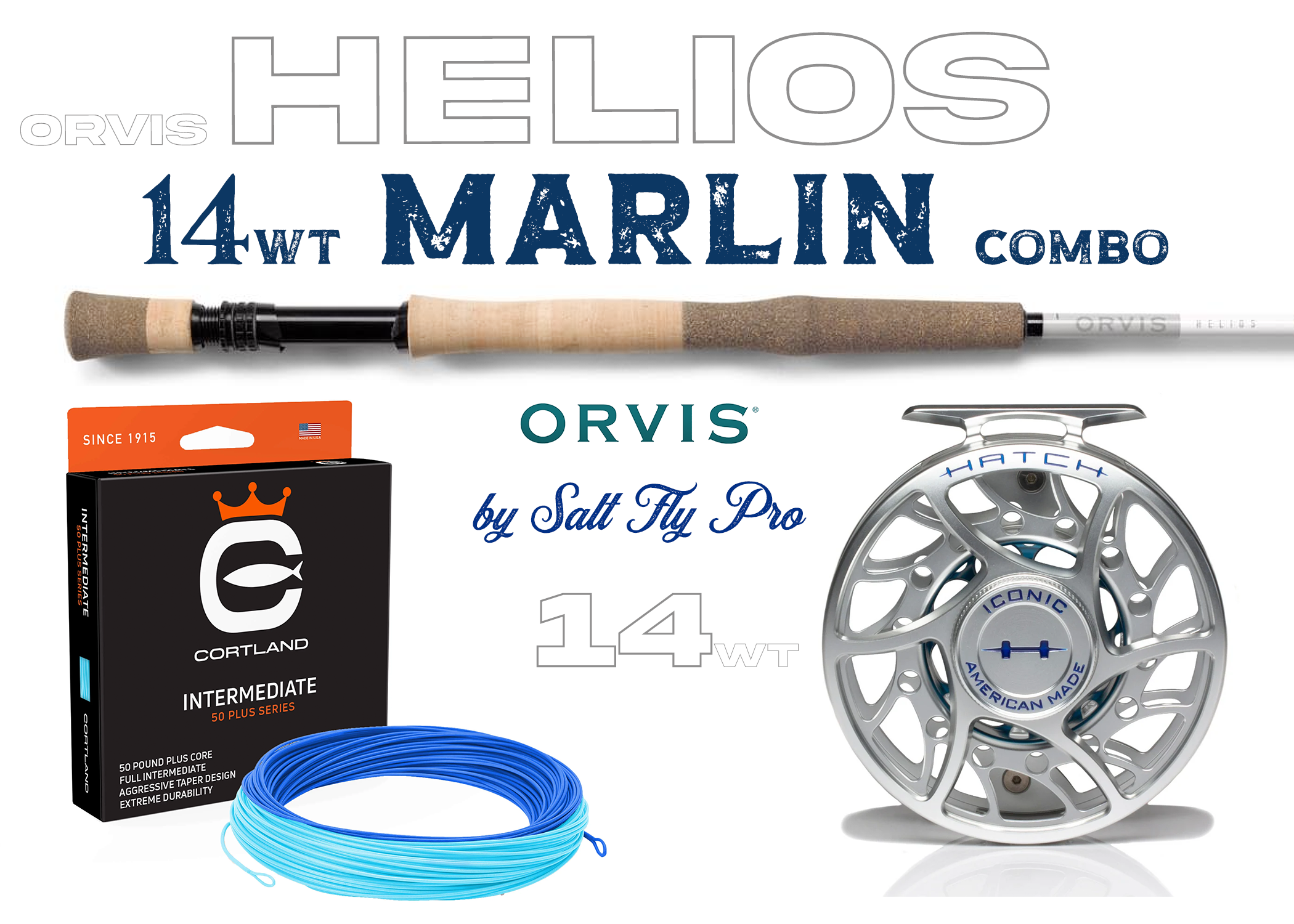 Orvis Helios D 14wt MARLIN & SAILFISH Fly Rod Combo Outfit - New!