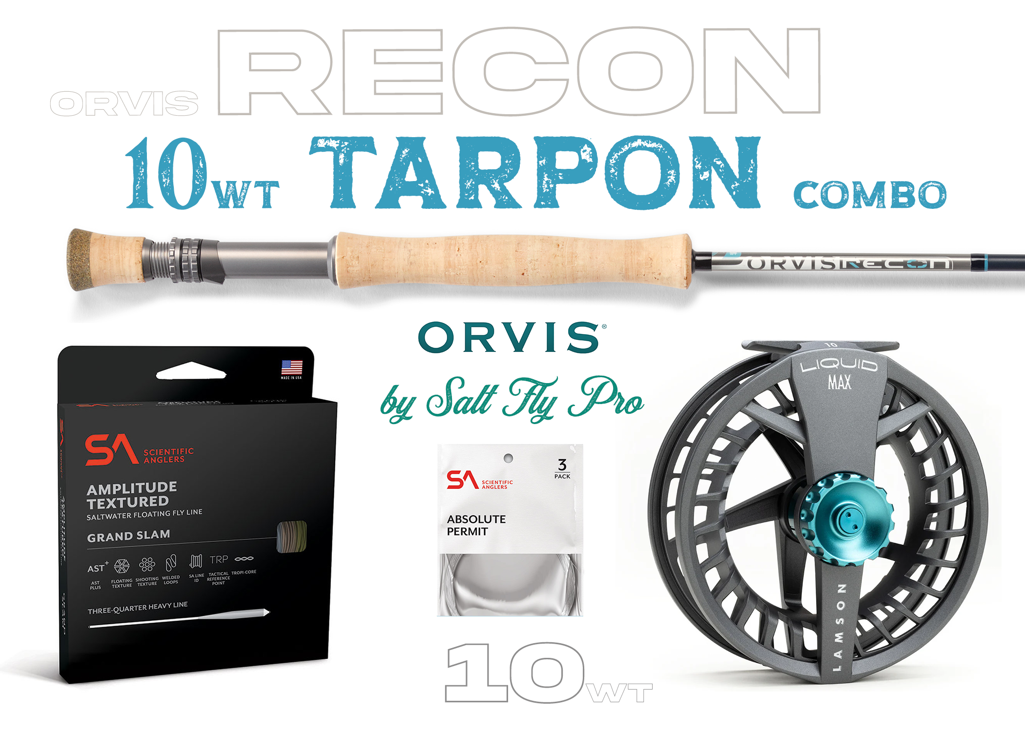 Orvis Recon 10wt PERMIT & TARPON Combo Fly Rod Outfit - New!