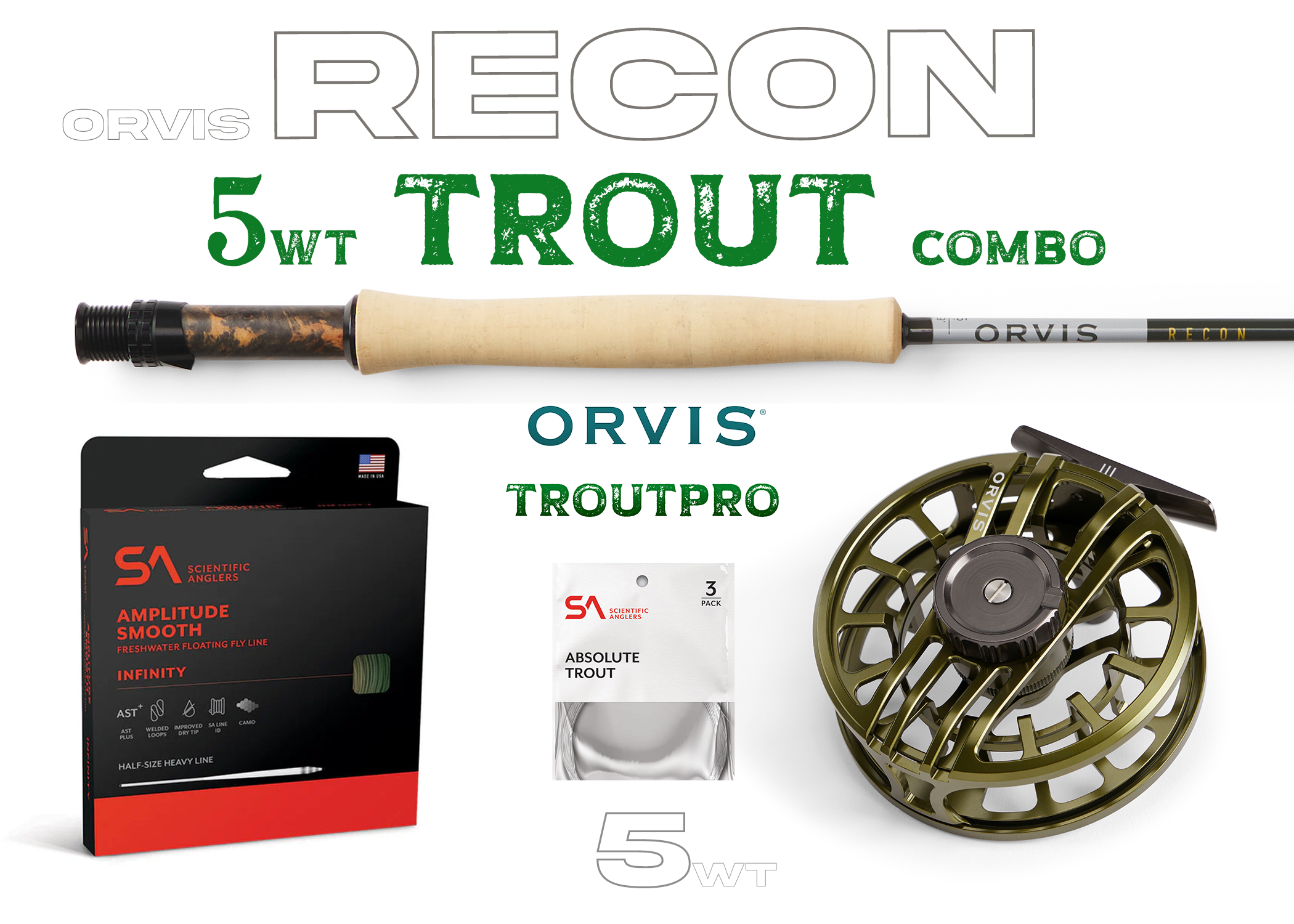 Orvis Recon 5wt TROUT Combo Fly Rod Outfit