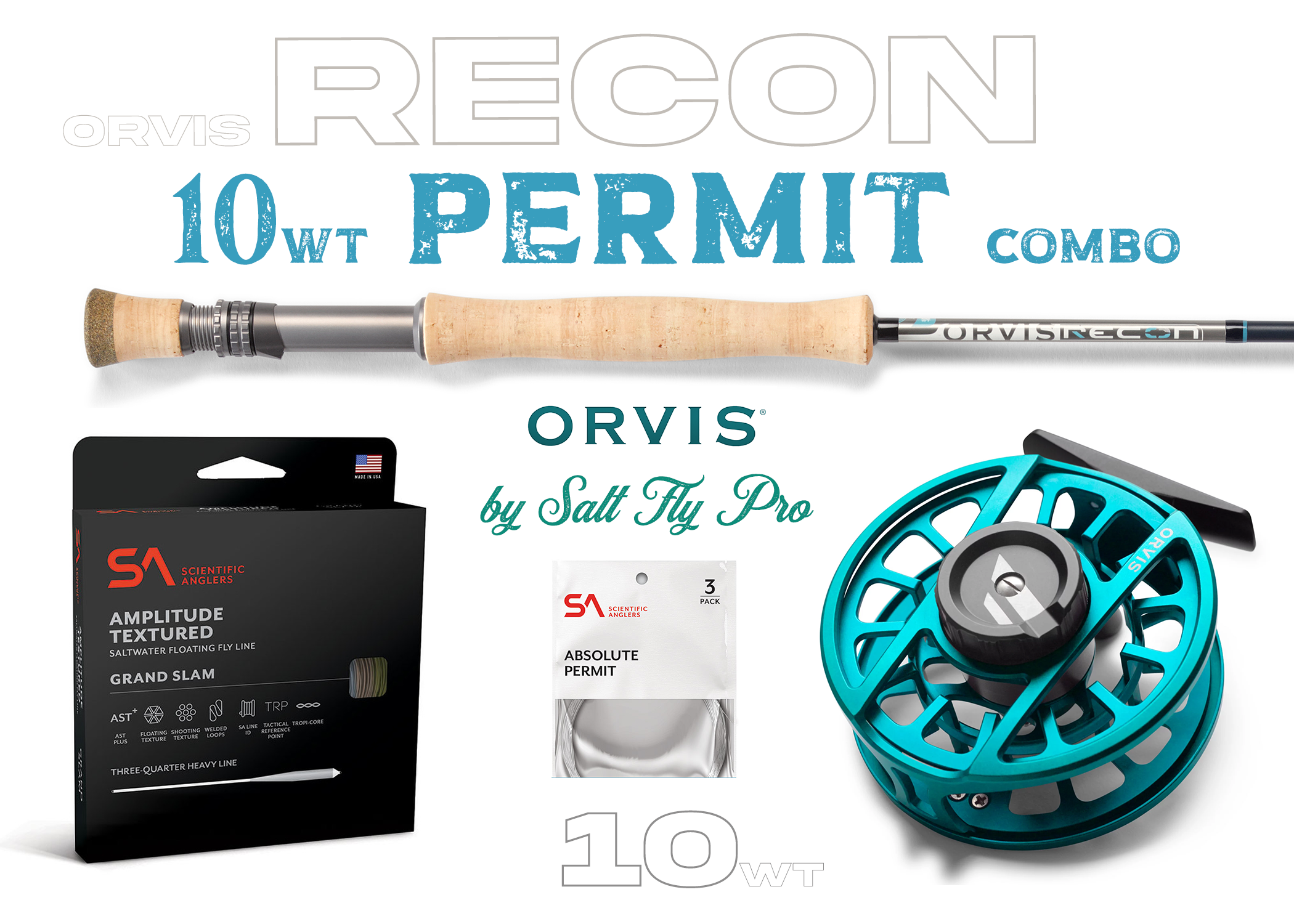 Orvis Recon 10wt PERMIT & TARPON Combo Fly Rod Outfit - New!