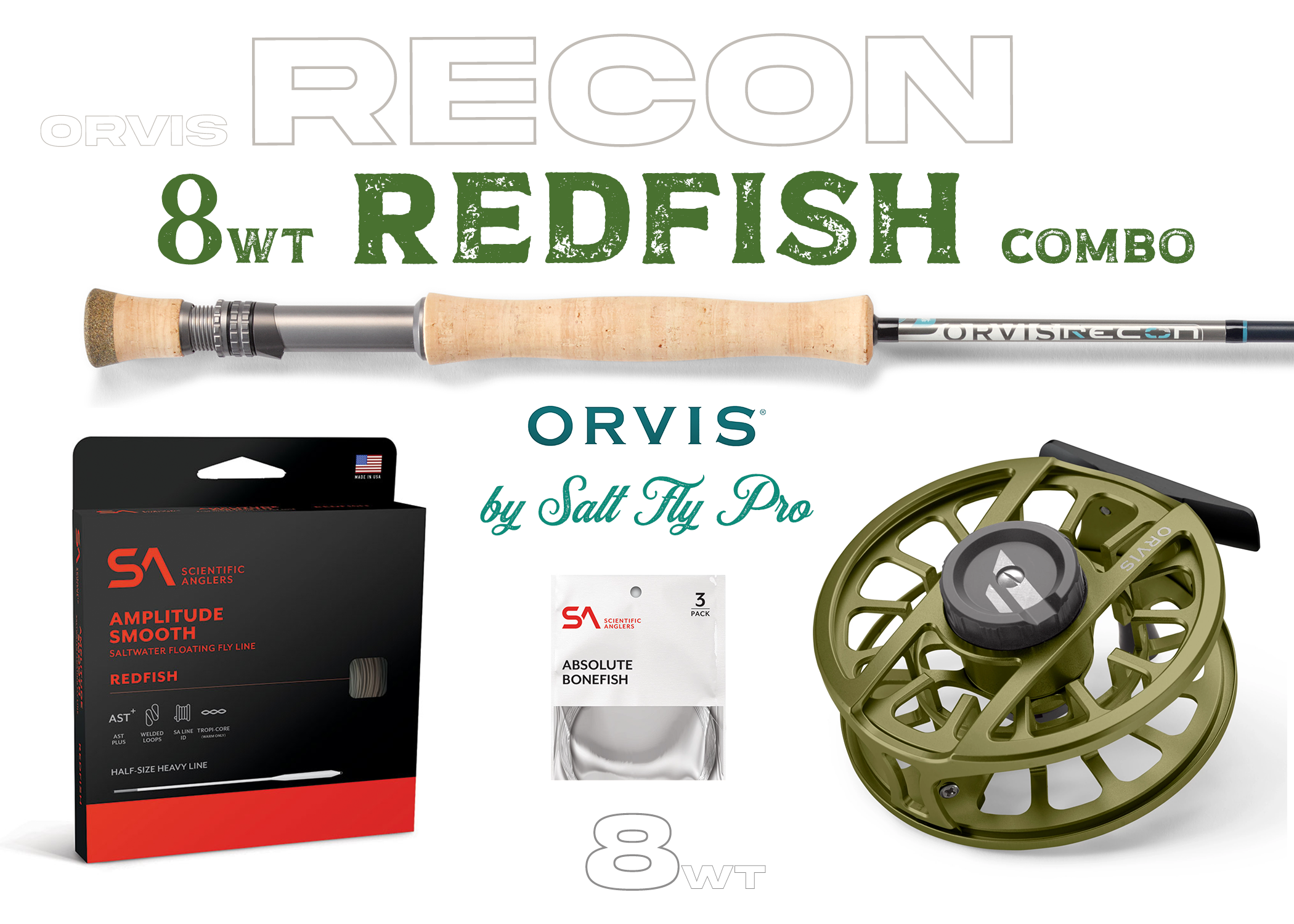 Orvis Recon 8wt REDFISH Combo Fly Rod Outfit