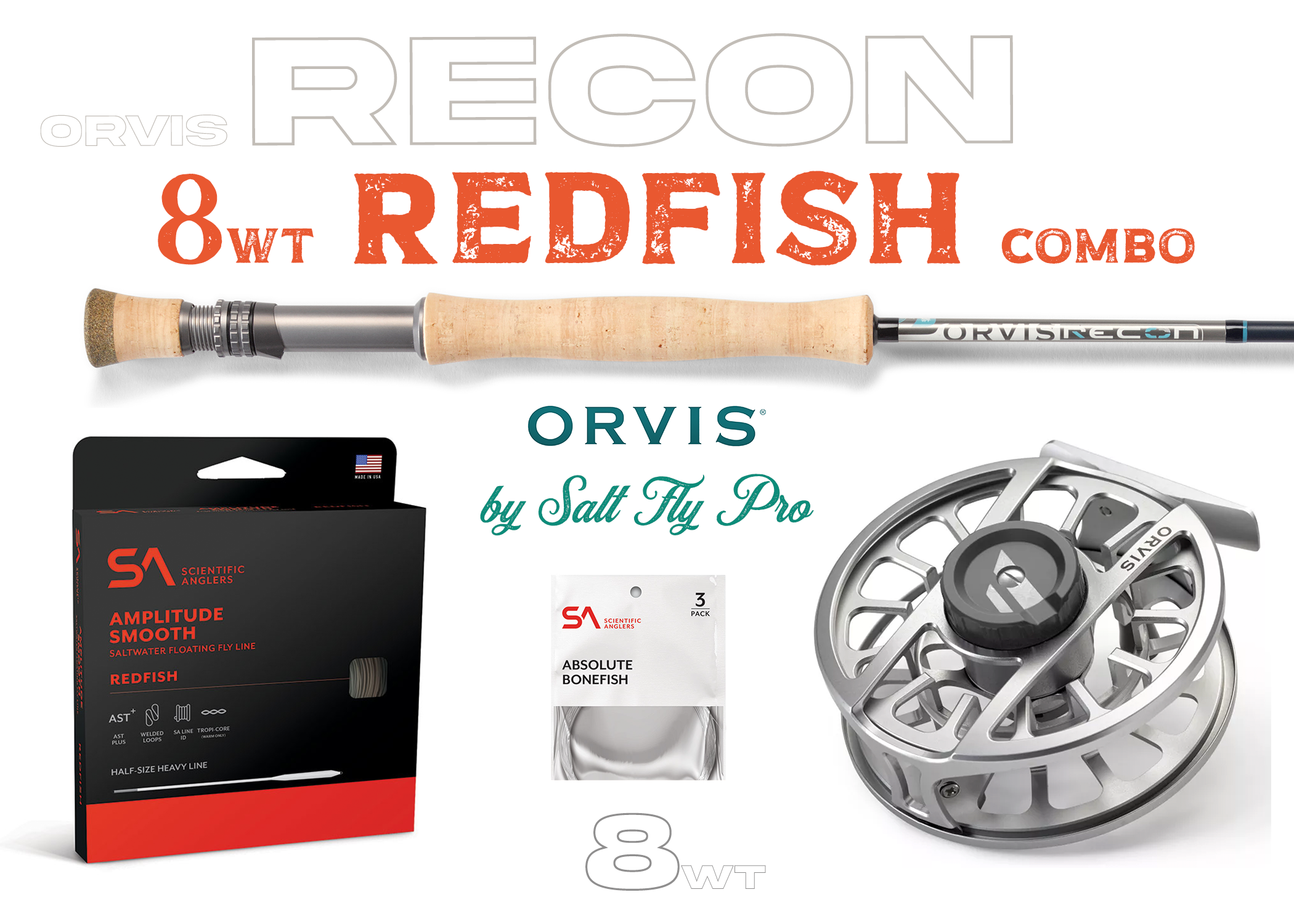 Orvis Recon 8wt REDFISH Combo Fly Rod Outfit