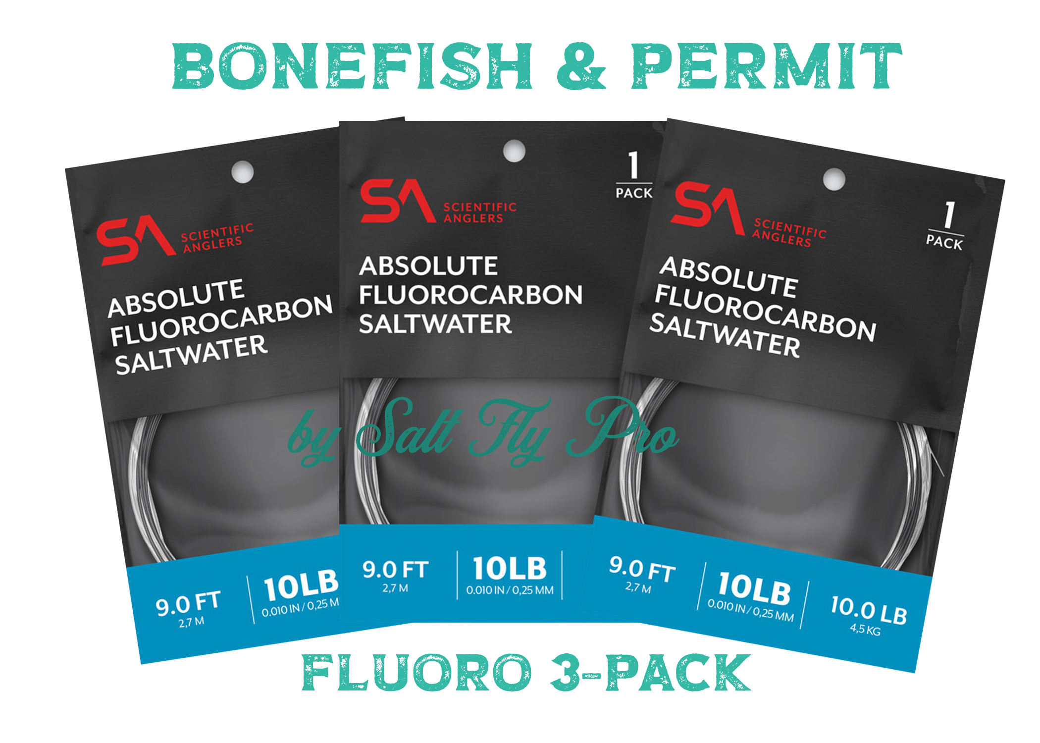 SA Fluoro 3 Pack Scientific Anglers by Salt Fly Pro