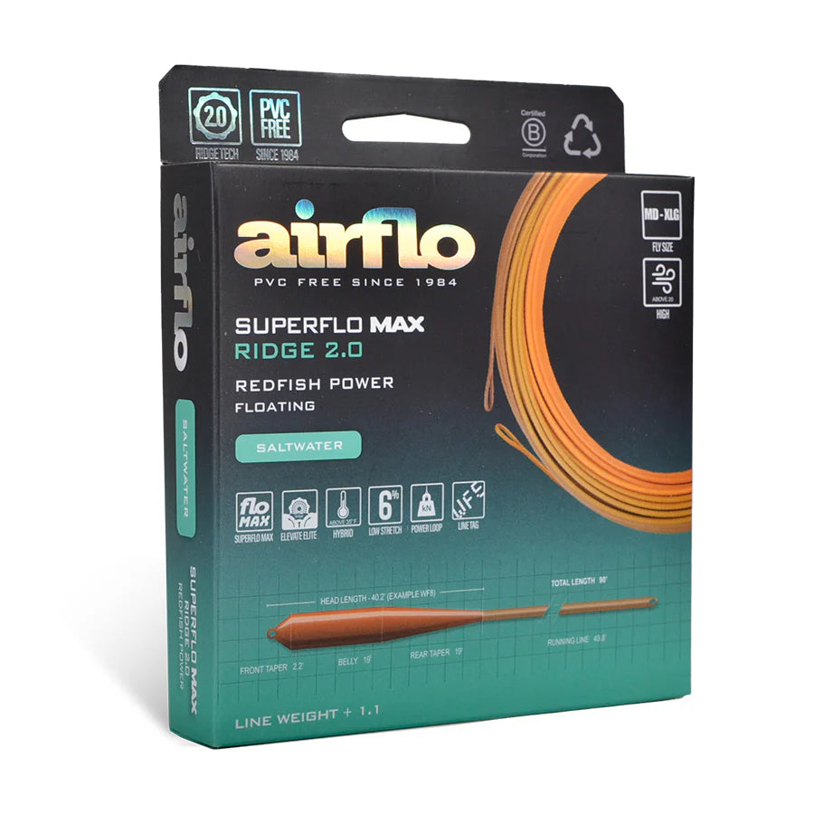 Airflo Superflo Max REDFISH POWER Taper Fly Line - New!