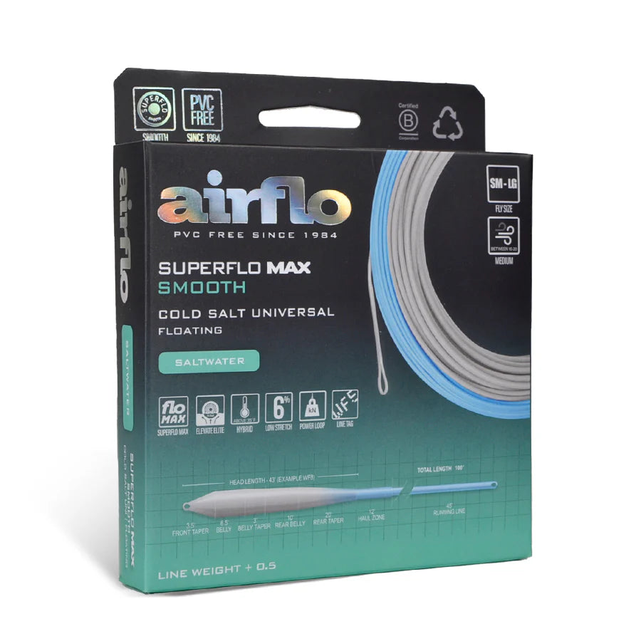 Airflo Superflo Max Cold Salt Universal Taper Fly Line - Updated for 2026!