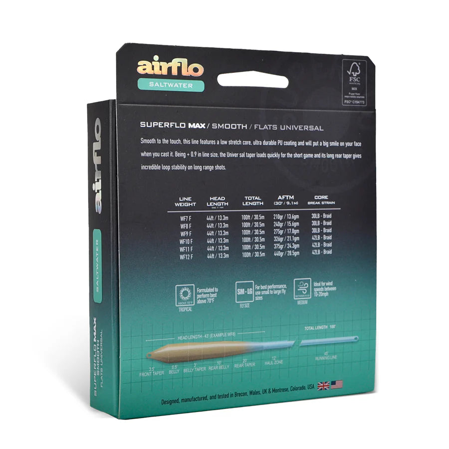Airflo Superflo Max Flats Universal Taper Fly Line - New!