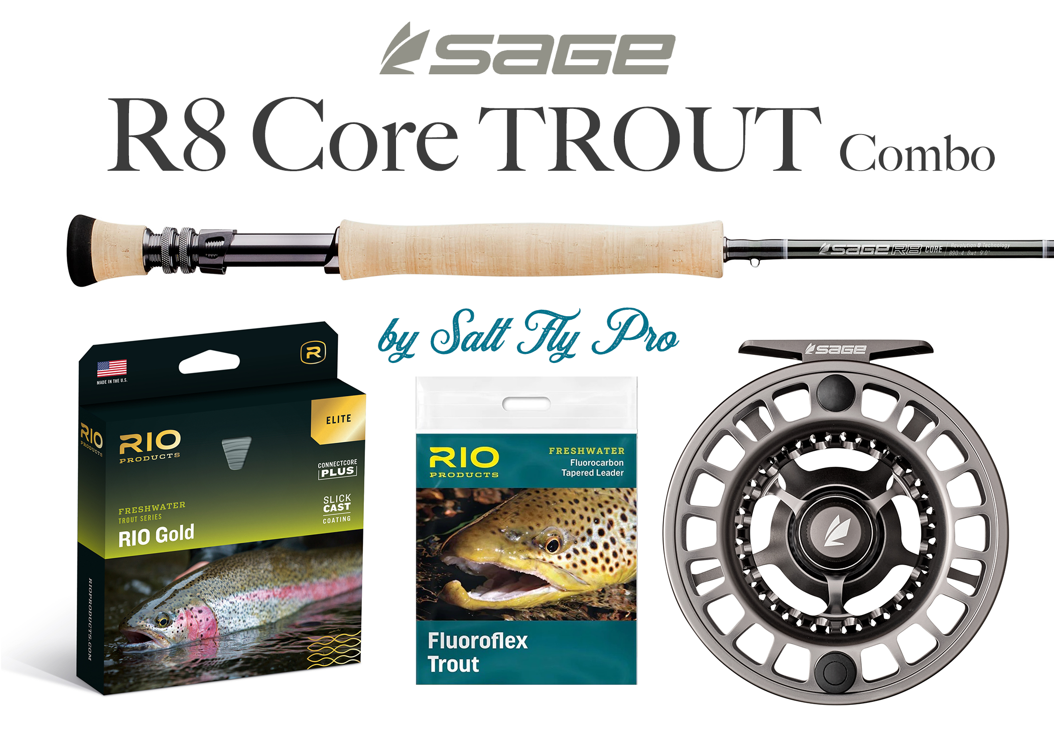 Sage R8 Core 6wt Trout Combo Outfit Reel Fly Line – Salt Fly Pro