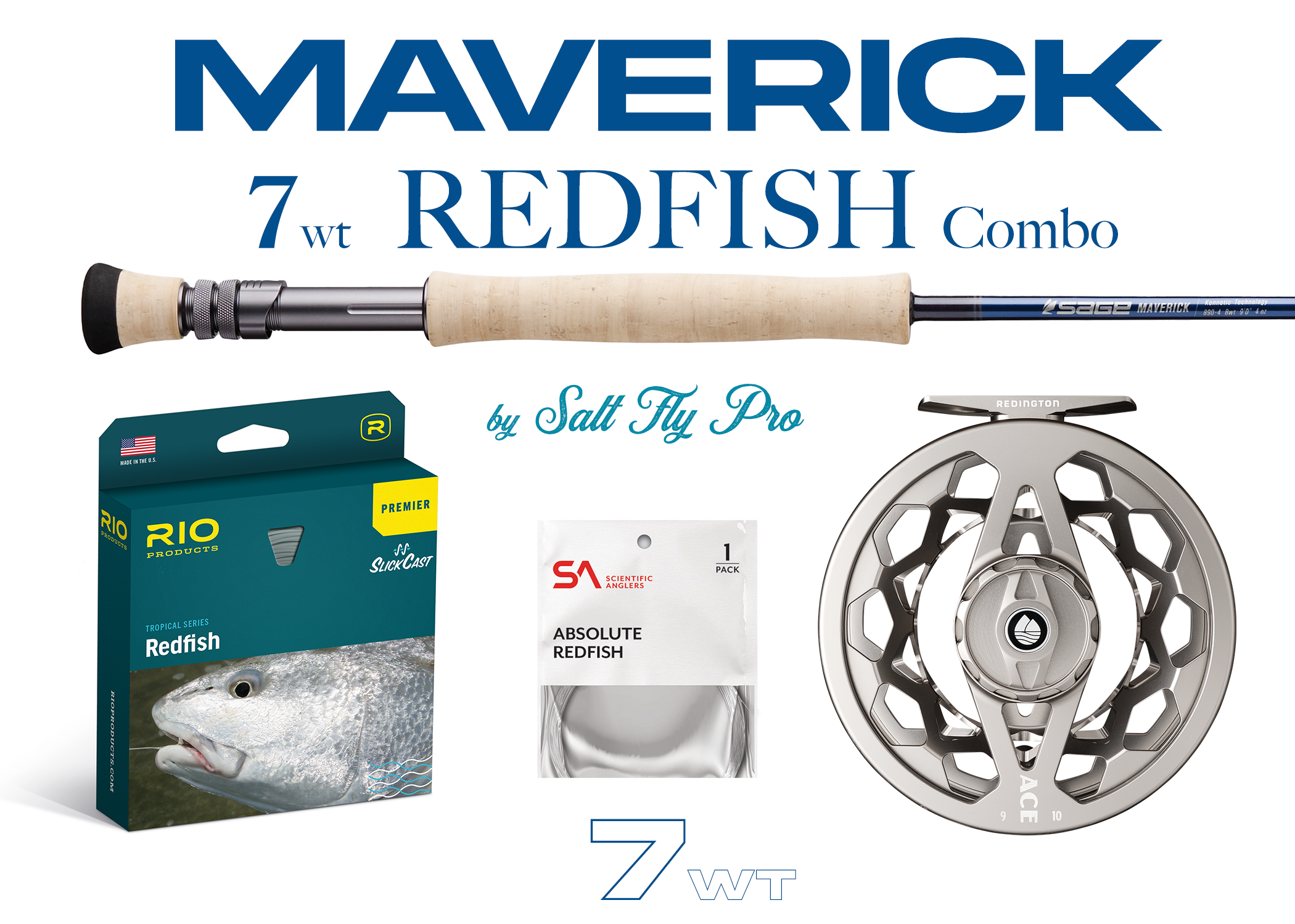 Sage MAVERICK 7wt REDFISH & SEATROUT Fly Rod Outfit Combo - NEW!