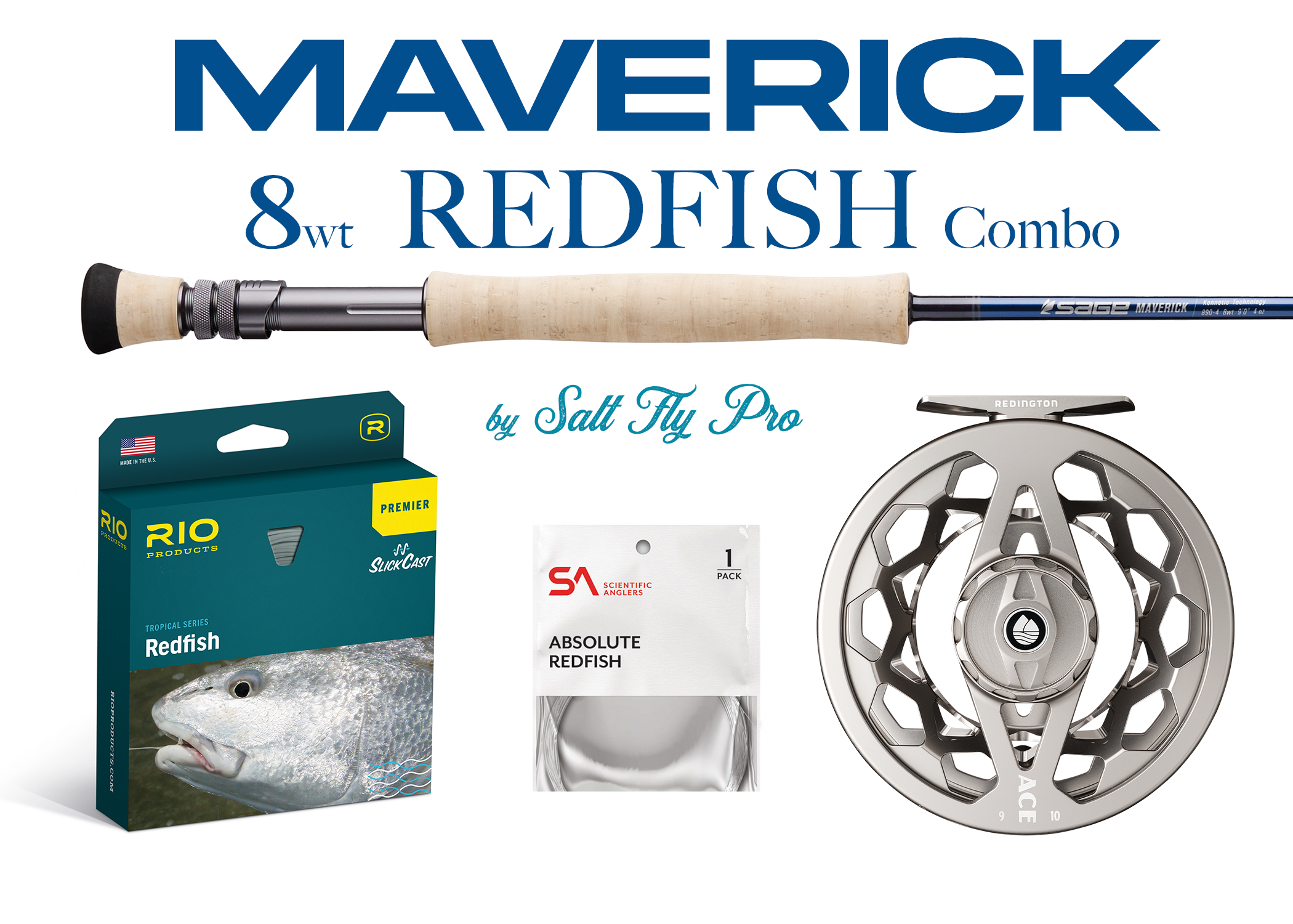 Sage MAVERICK 8wt REDFISH fly rod Combo Outfit