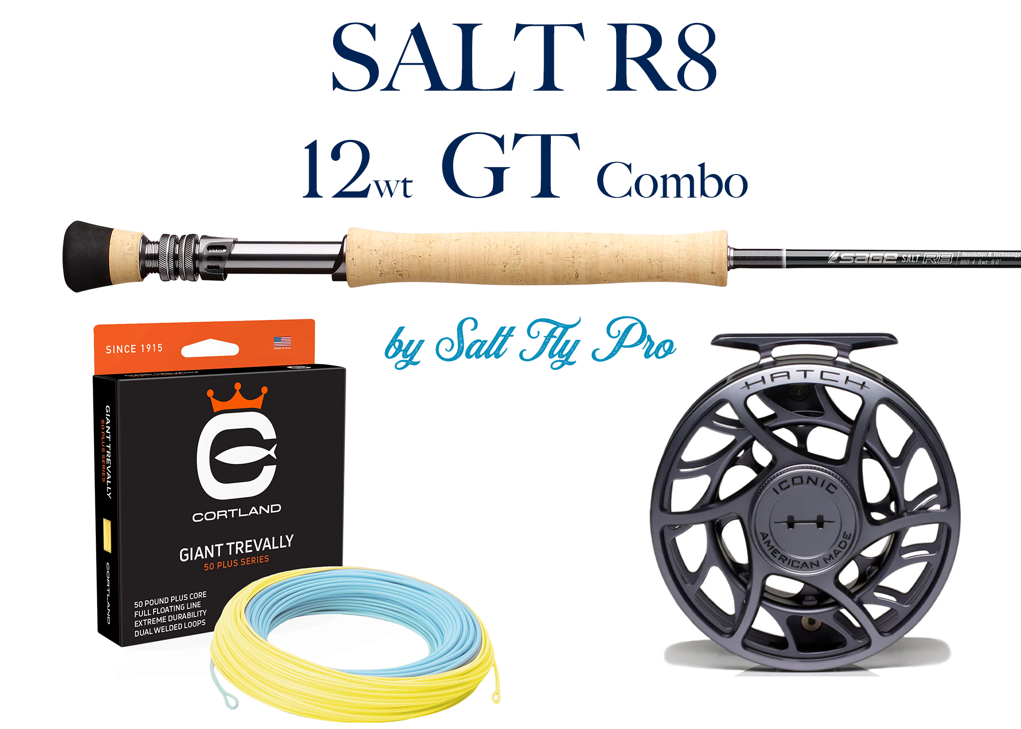 Sage SALT R8 12wt GT GIANT TREVALLY Fly Rod Combo - New!