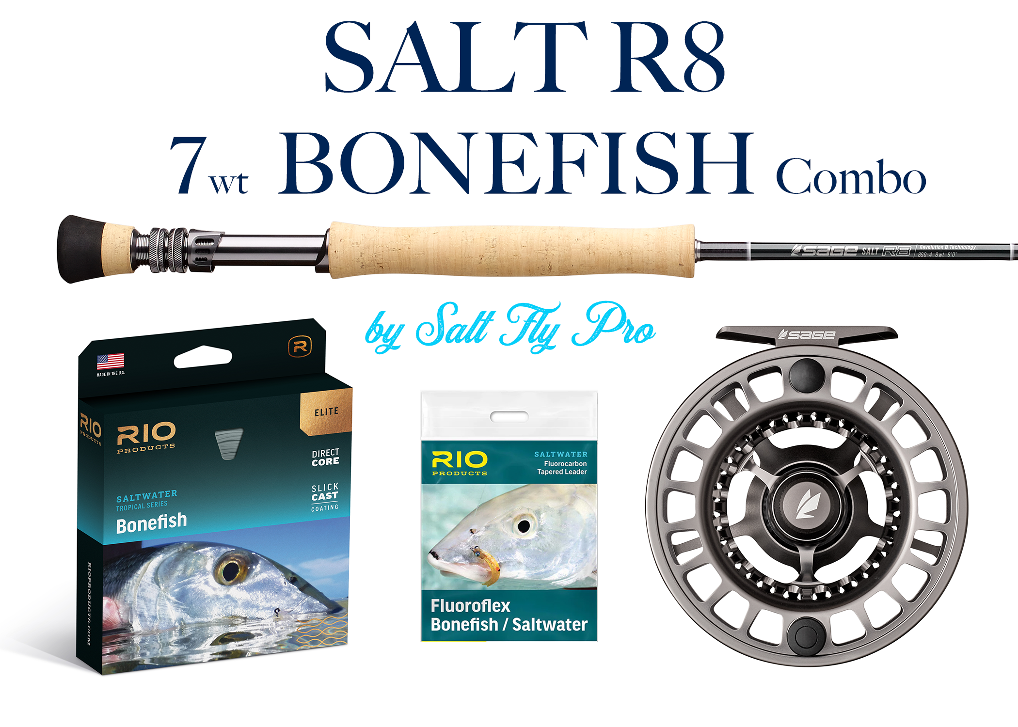 Sage SALT R8 7wt Fly Rods New 7wt 790 for Bonefish and Redfish