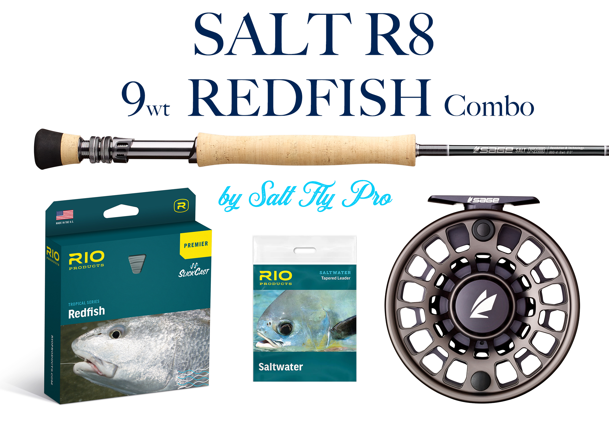 Sage SALT R8 9wt 990 Redfish Fly Rod Combo Outfit