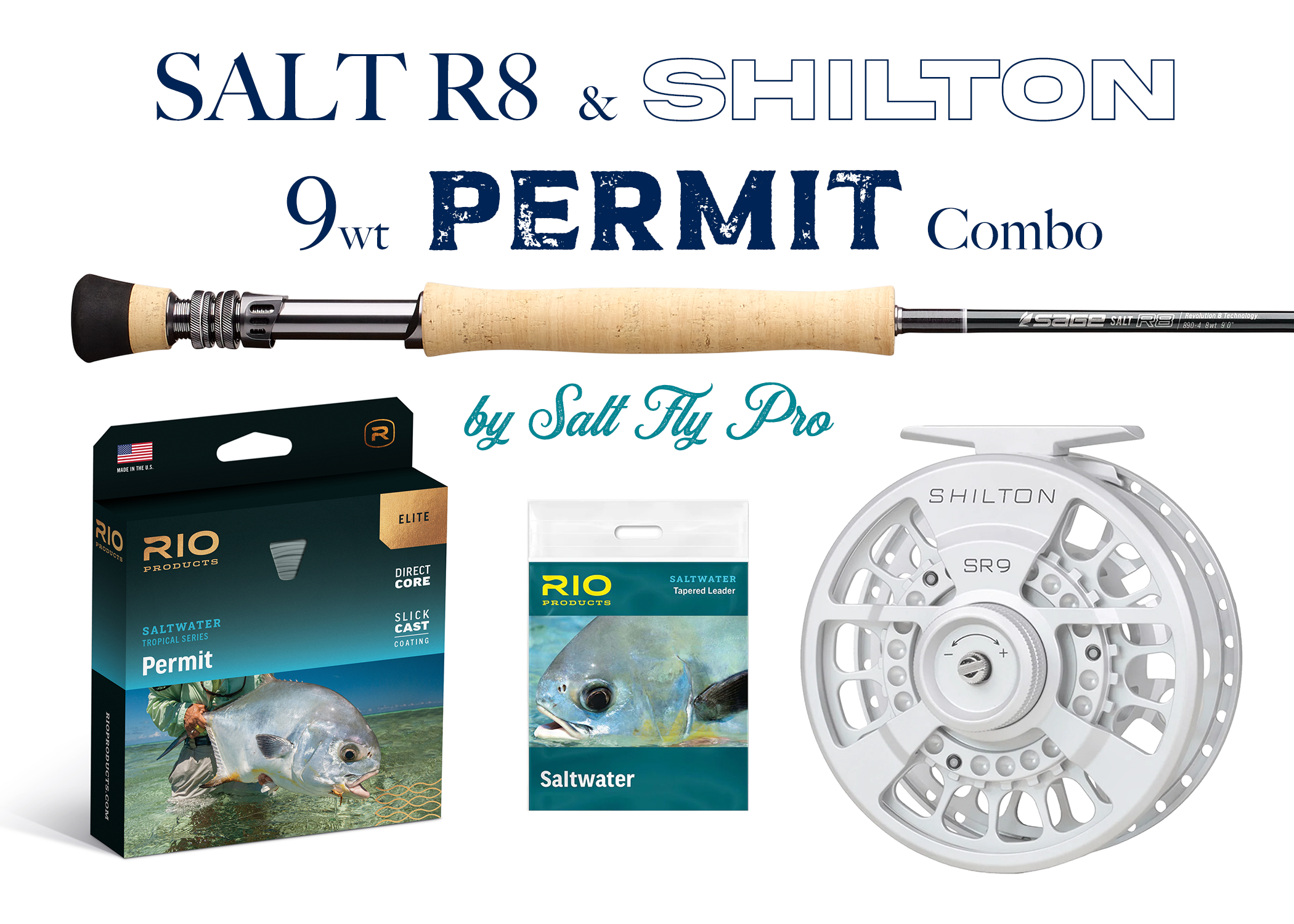 Rent a Sage SALT R8 & Shilton 9wt Elite PERMIT Combo Outfit Rental - NEW!