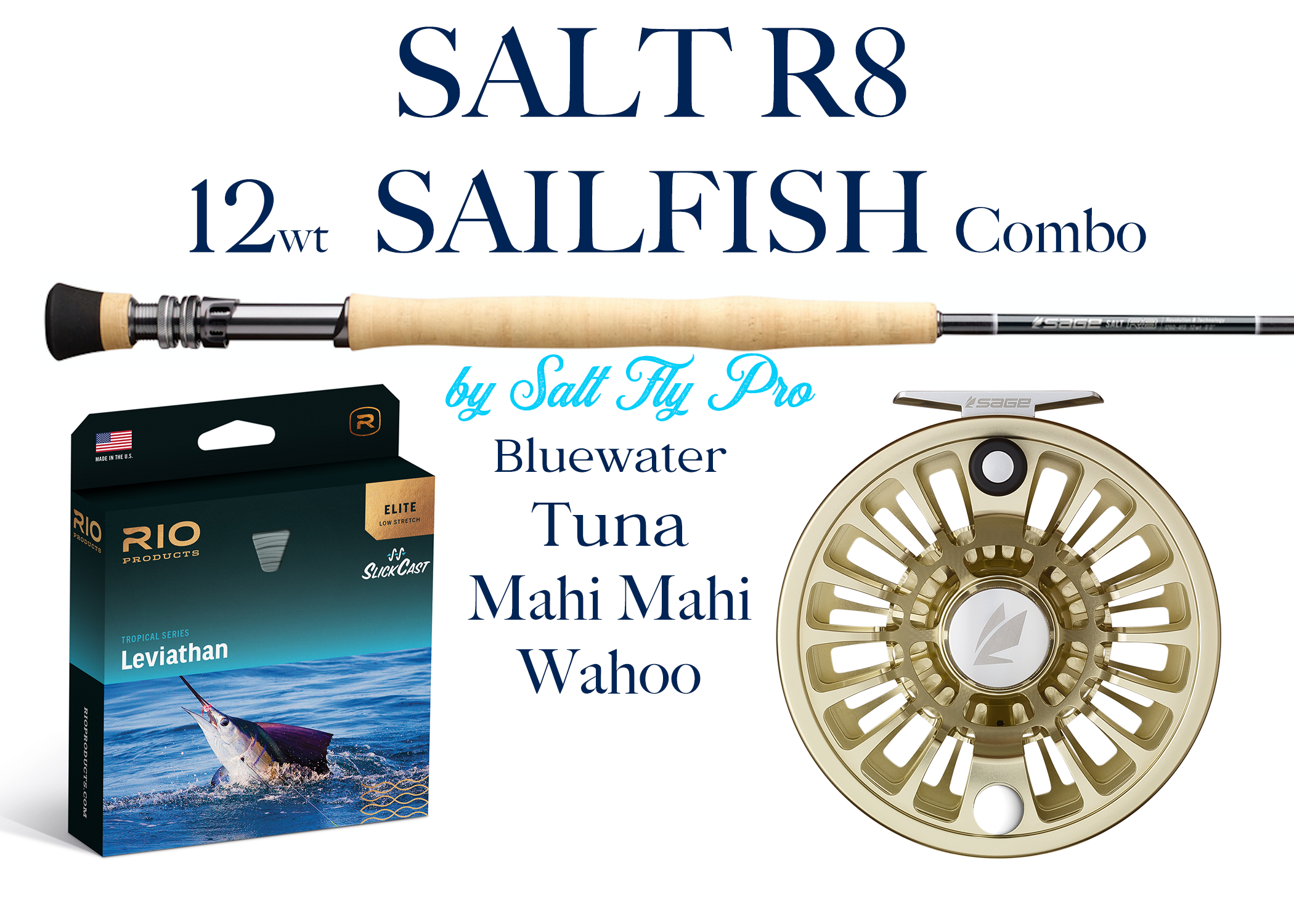 Sage SALT R8 12wt Fly Rods New 12wt 1290FG for Sailfish and Marlin Striped Marlin