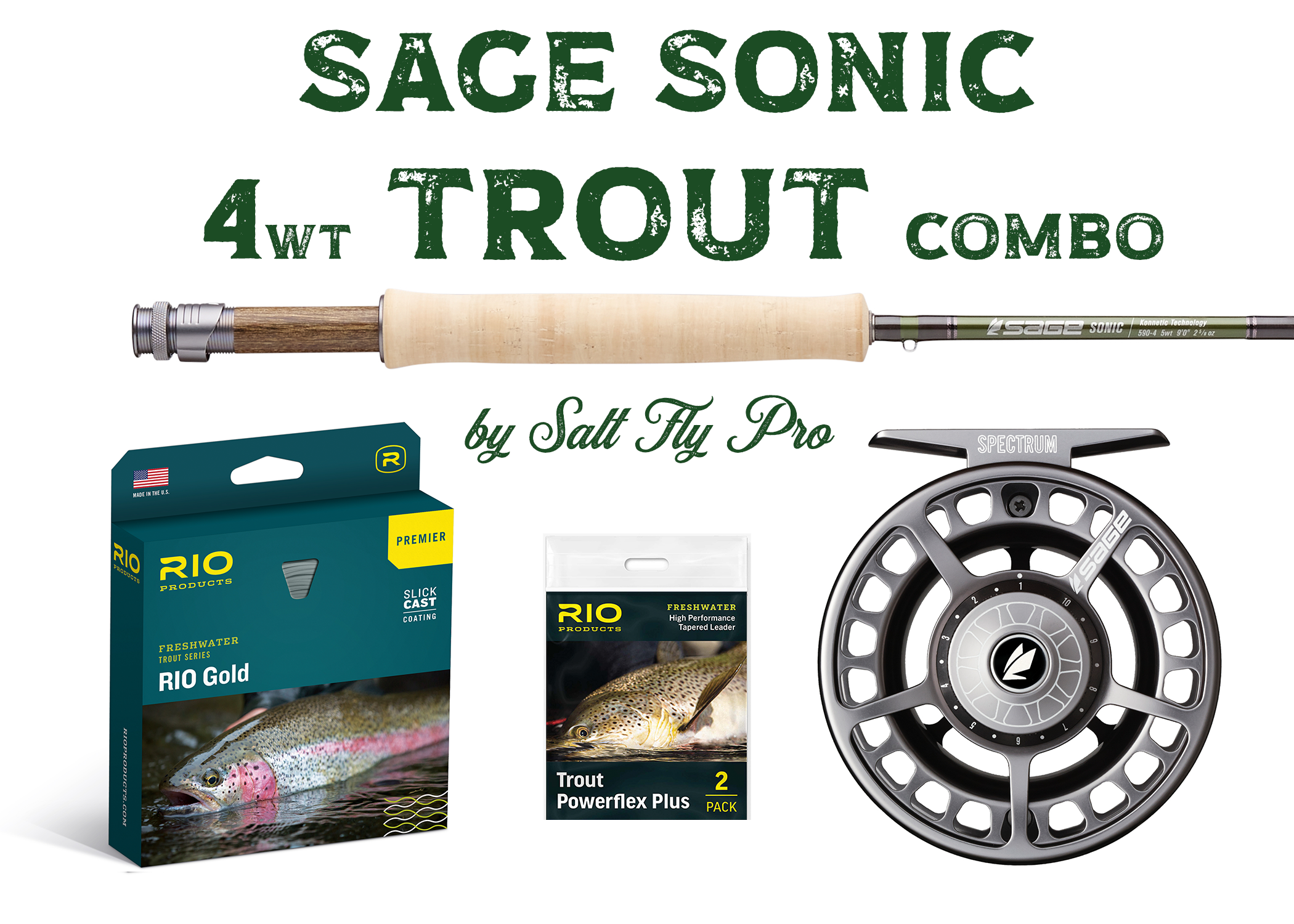 Sage Sonic 4wt Trout Fly Rod Combo Outfit