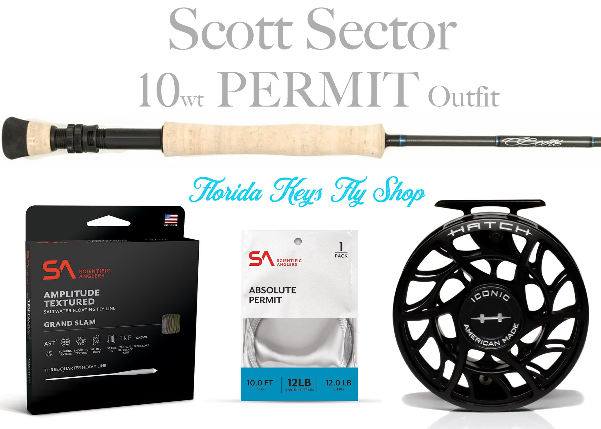Scott Sector 10wt PERMIT Fly Rod Outfit Combo