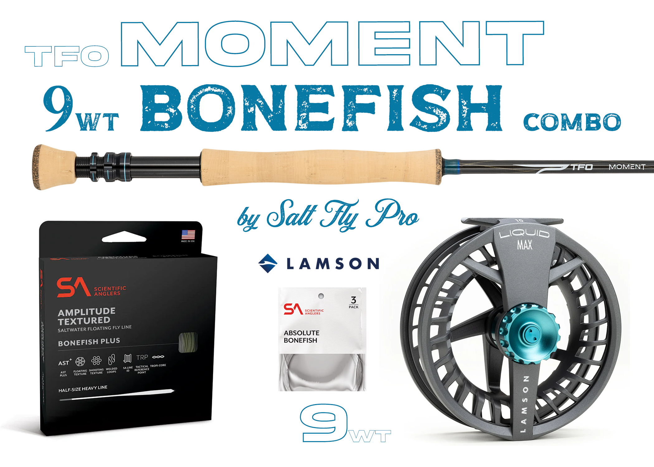 TFO Moment 9wt BONEFISH Combo Fly Rod Outfit - New!