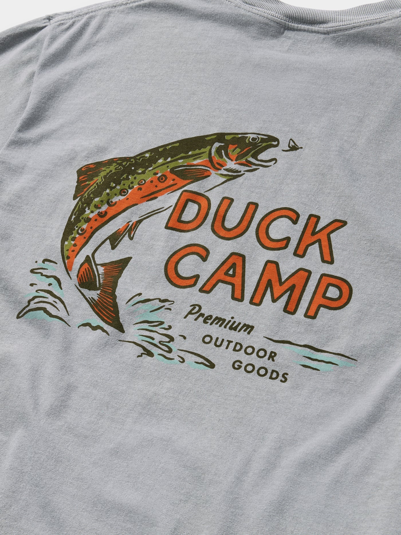Duck Camp Trout Camp Tee in Anchor Grey