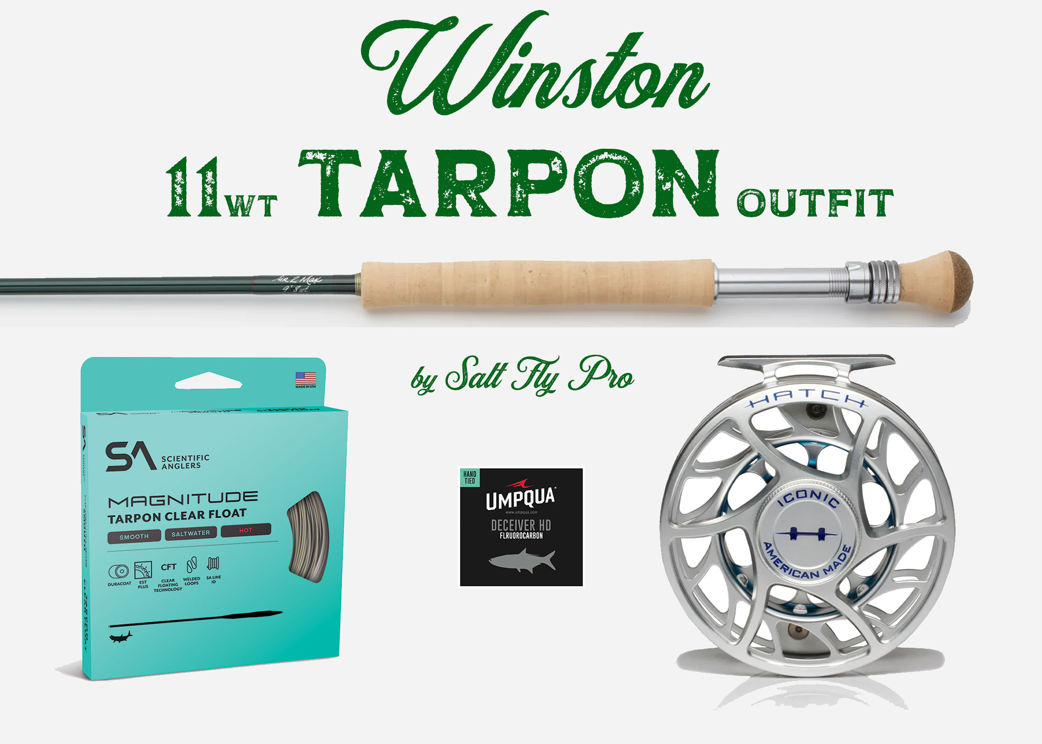 Winston AIR 2 MAX 11wt TARPON Fly Rod Combo Outfit - NEW!