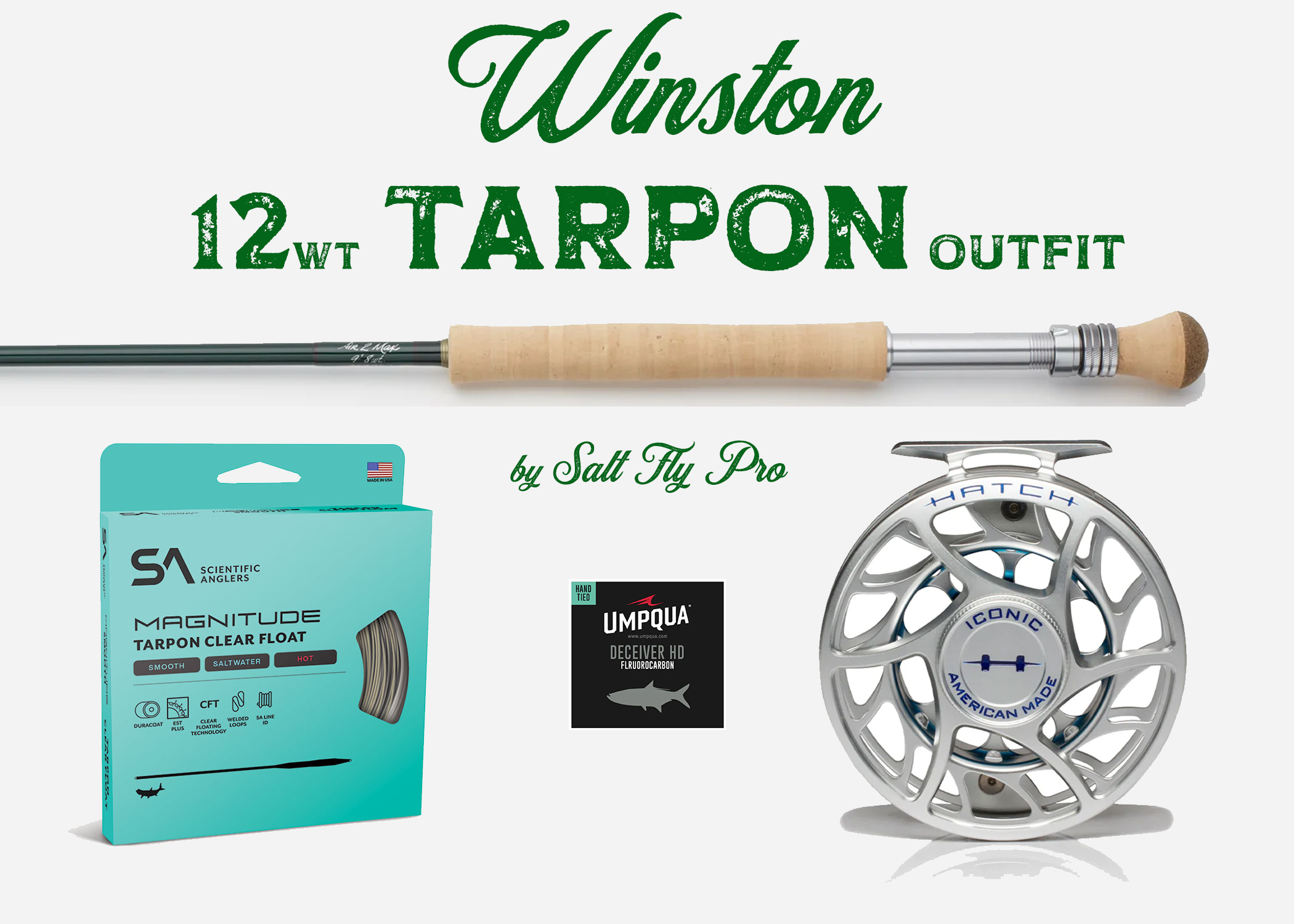 Winston AIR 2 MAX 12wt BIG TARPON Fly Rod Combo Outfit - New!