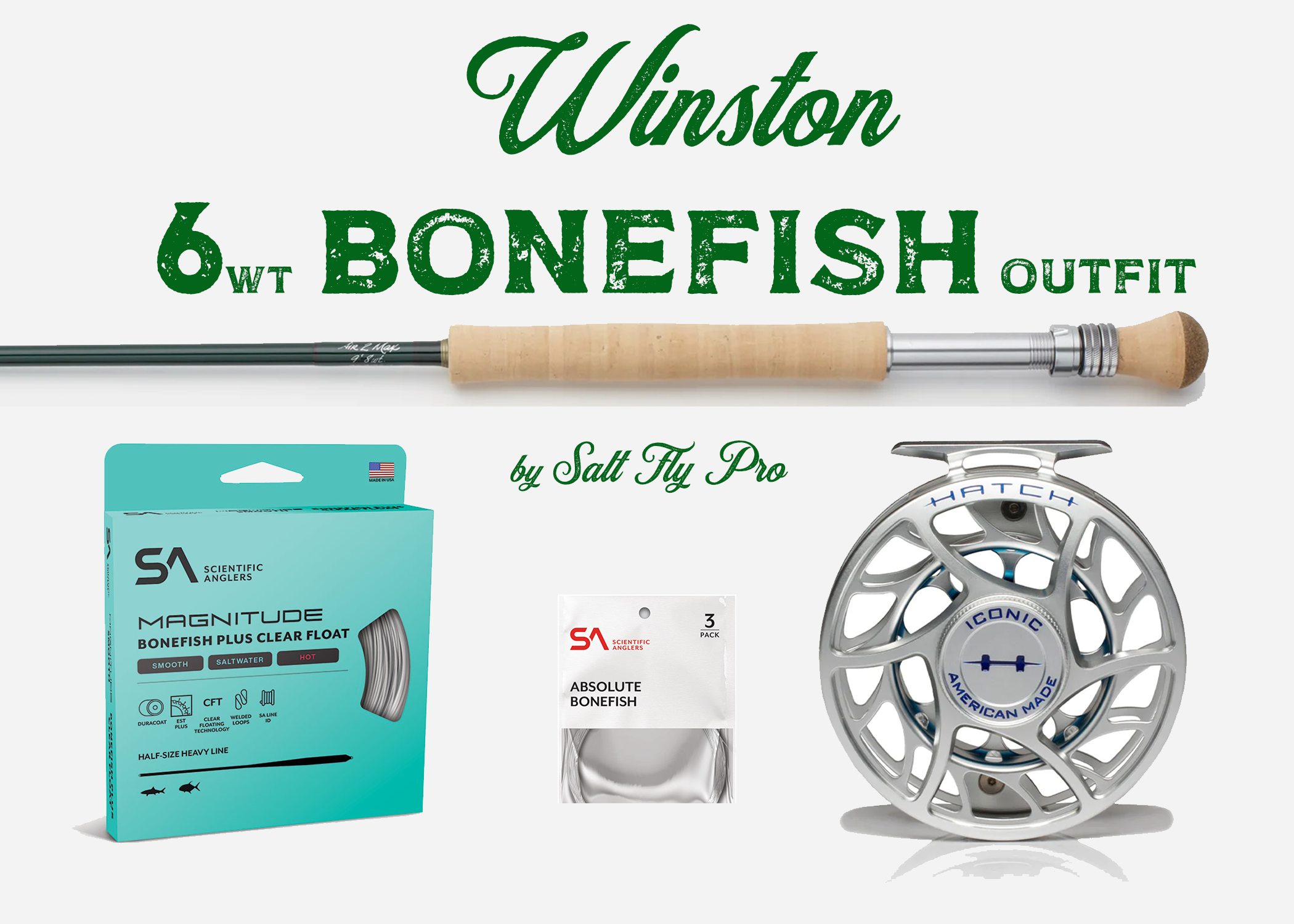 Winston AIR 2 MAX 6wt ULTRALIGHT BONEFISH Fly Rod Combo Outfit - NEW!