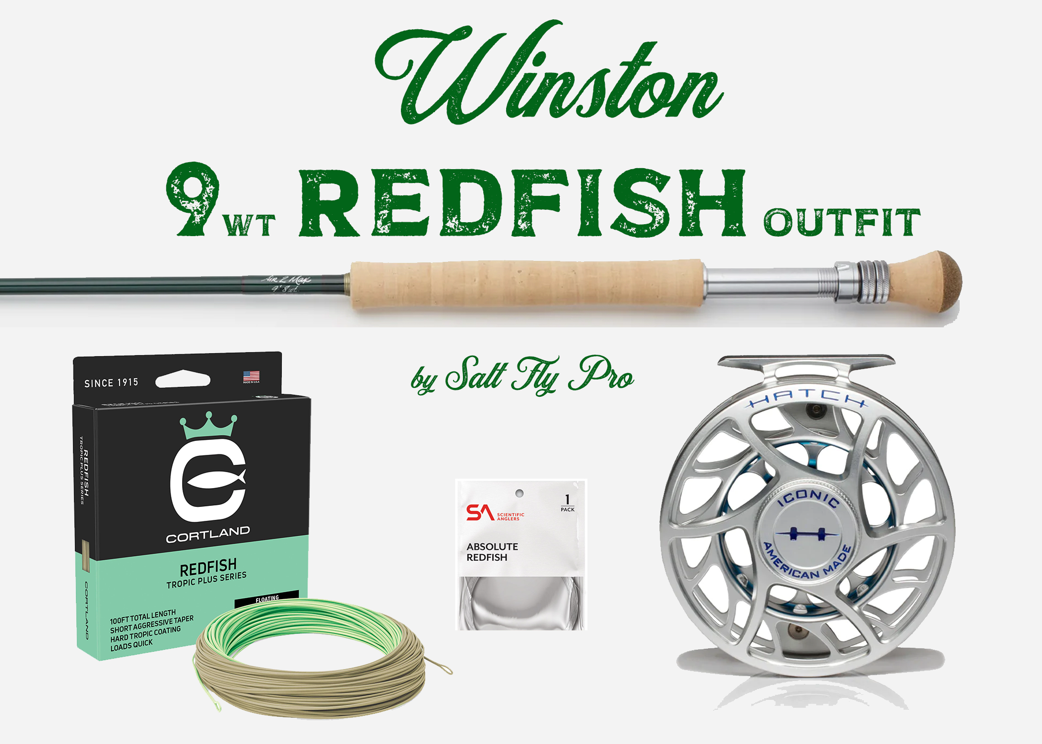 Winston AIR 2 MAX 9wt REDFISH Fly Rod Combo Outfit - New!