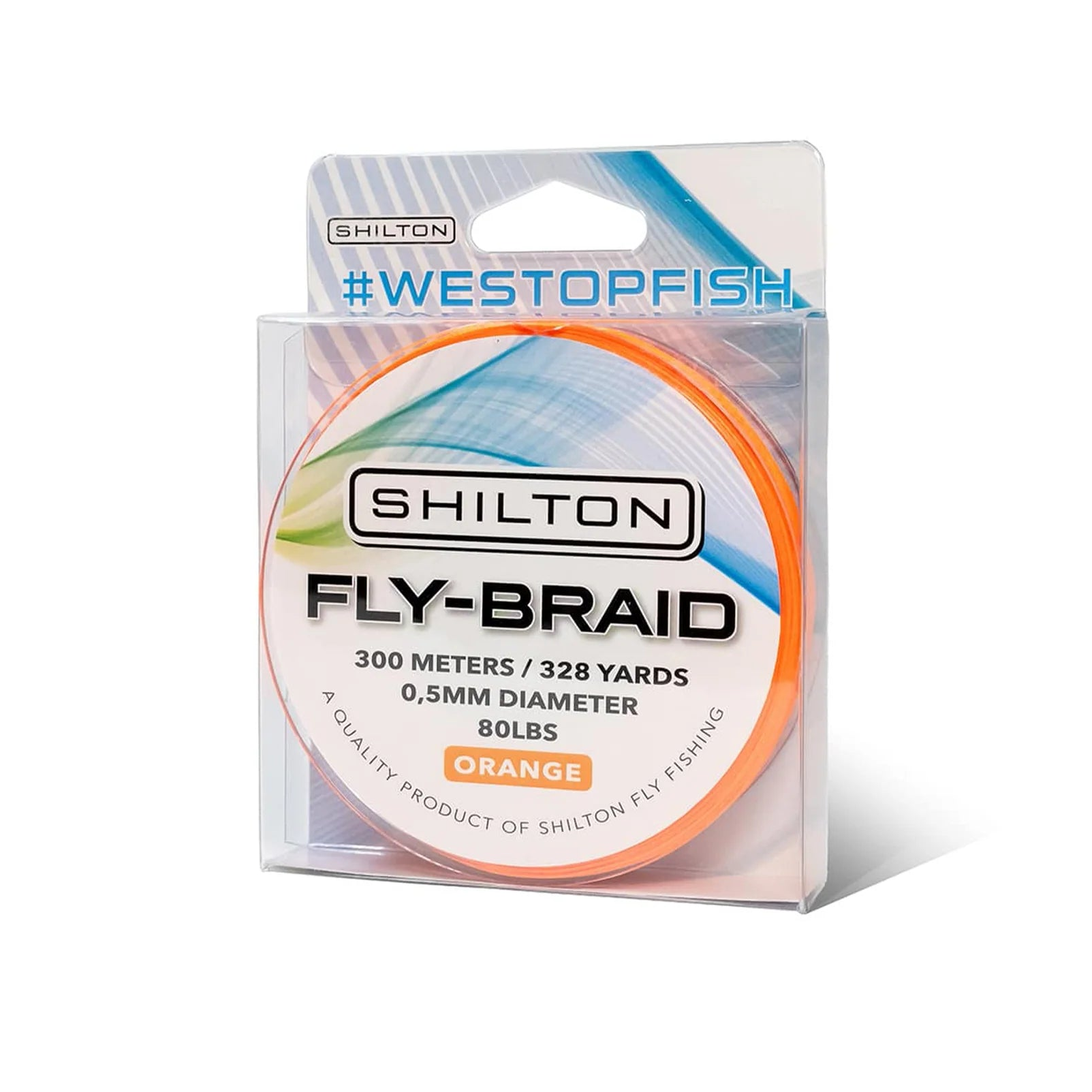 Shilton 80lb Fly Braid Backing in Orange