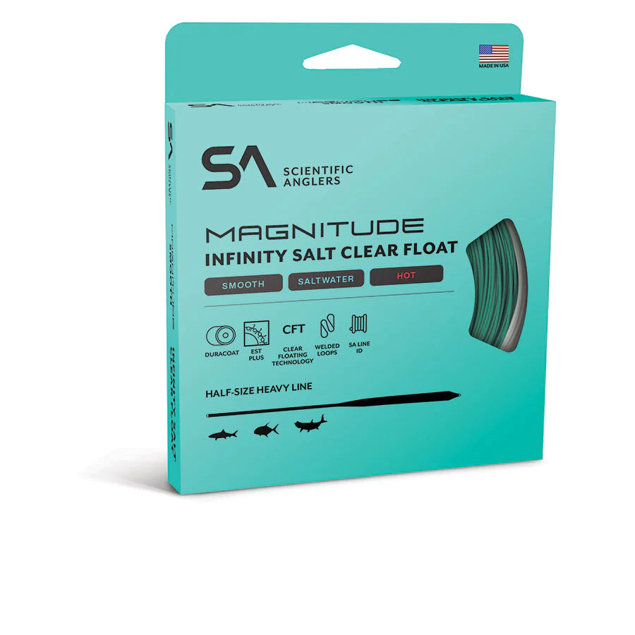 Scientific Anglers Magnitude Smooth Infinity SALT Fly Line with 12' Clear Floating Tip - NEW!
