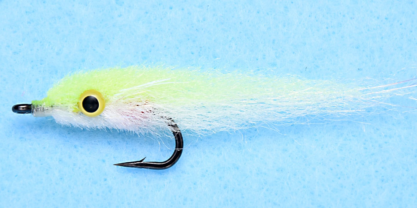 EP Perfect Minnow Chartreuse/White #2 - EP Flies
