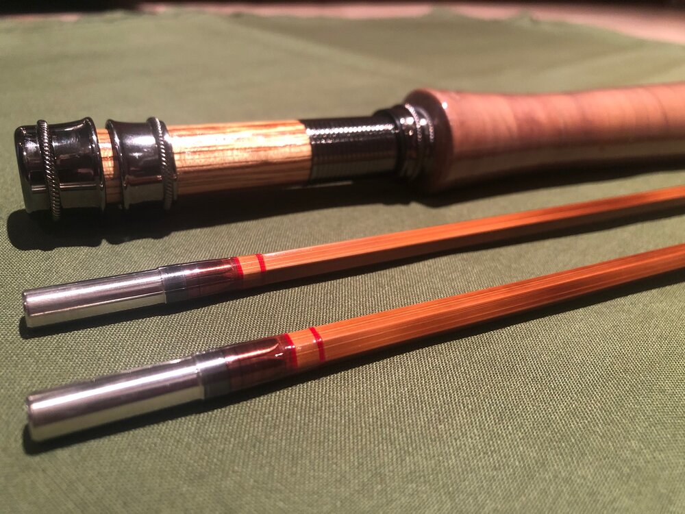 Custom Bamboo Fly Rod 8' 7wt Flamed Hollow Bamboo Rod Handbuilt in USA Salt Fly Pro Custom Bamboo Fly Rod 8' 7wt Flamed Hollow Bamboo Rod Handbuilt in USA Salt Fly Pro