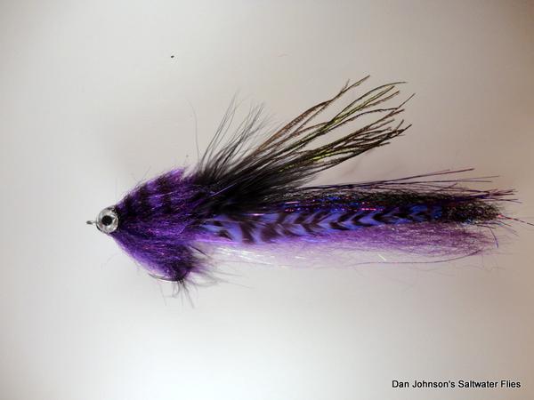 El Chupacabra Fly - Purple Black - Dan Johnson Custom Saltwater Flies