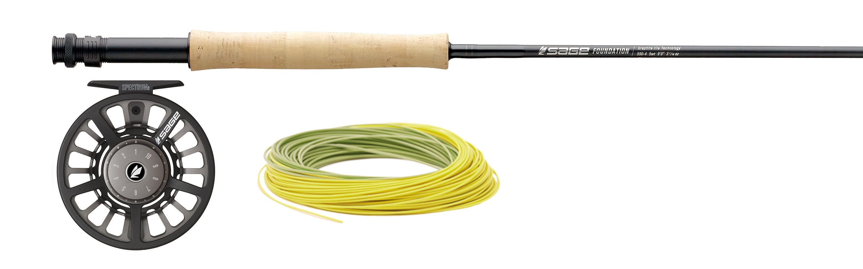 Sage Foundation Outfit - Fly Rod and Reel Outfit Combo with Fly Line!