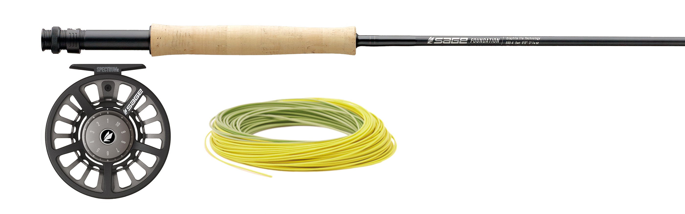 Sage Foundation Fly Rod and Reel Package Combo with Fly Line