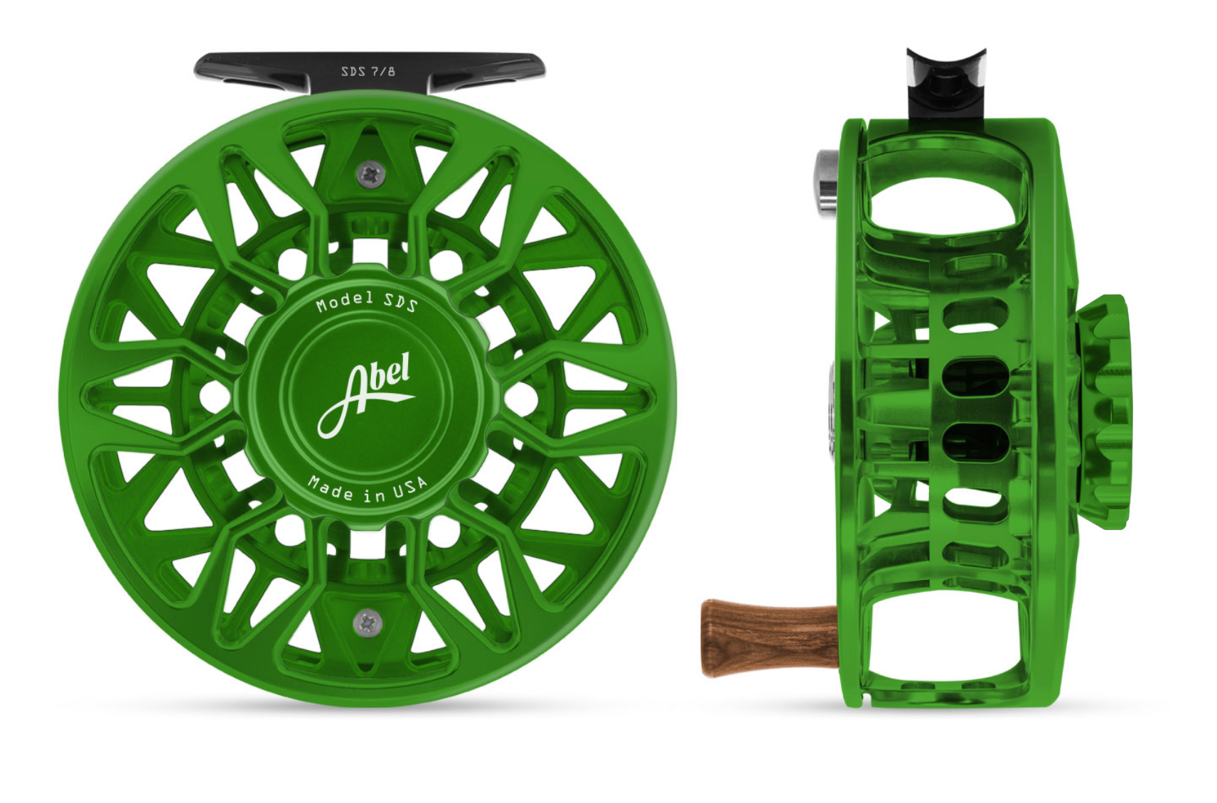 abel sds 7 8 fly reel Reels 7/8 Ported- Redfish w/ Redfish Drag Knob & Ebony Handle 239 Flies Abel SDS Black Blue Fade