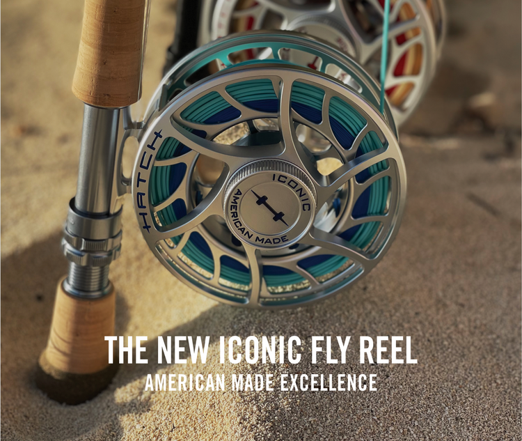 Hatch Iconic 11 Plus Fly Reel Clear/Red / Large Arbor