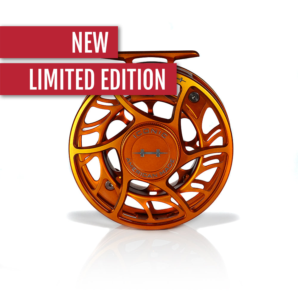 Hatch Iconic 7 Plus Campfire Orange Special Limited Edition Fly Reels - New!