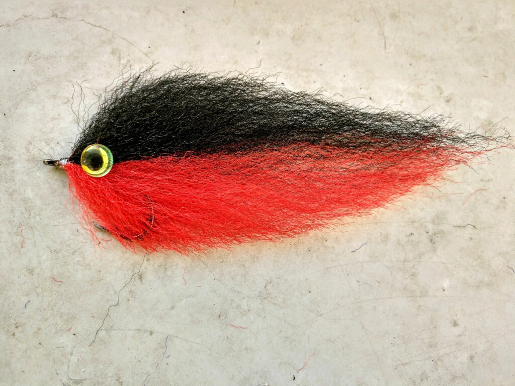 Big Baitfish - Black/Red #6/0 - Custom Flies Tied Exclusively for Salt Fly Pro