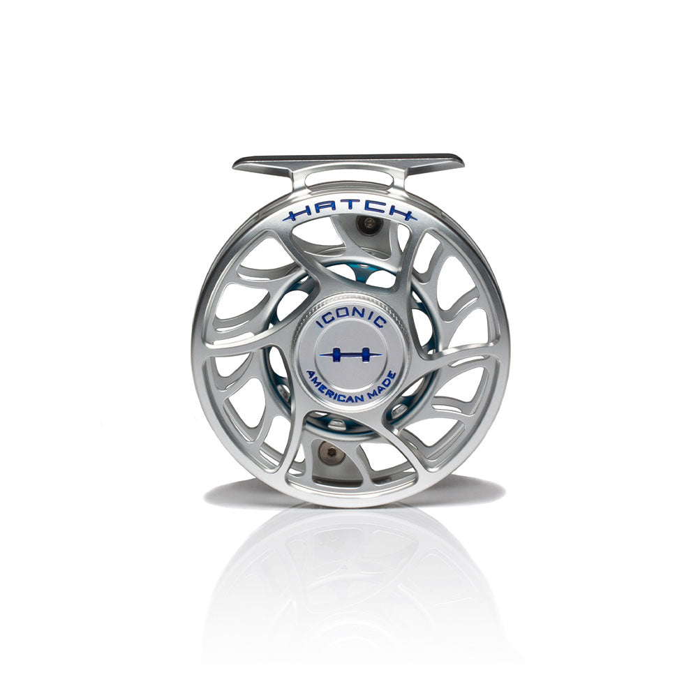 Hatch Iconic 4 Plus Fly Reel Clear/Blue / Large Arbor