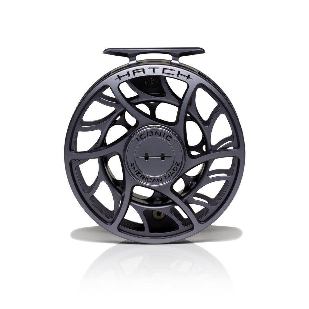 Hatch Iconic 9 Plus Saltwater Fly Reels in Gray