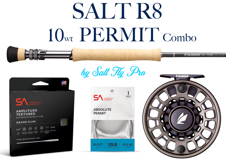 Sage SALT R8 10wt PERMIT Saltwater Fly Rod Combo Outfit - NEW!