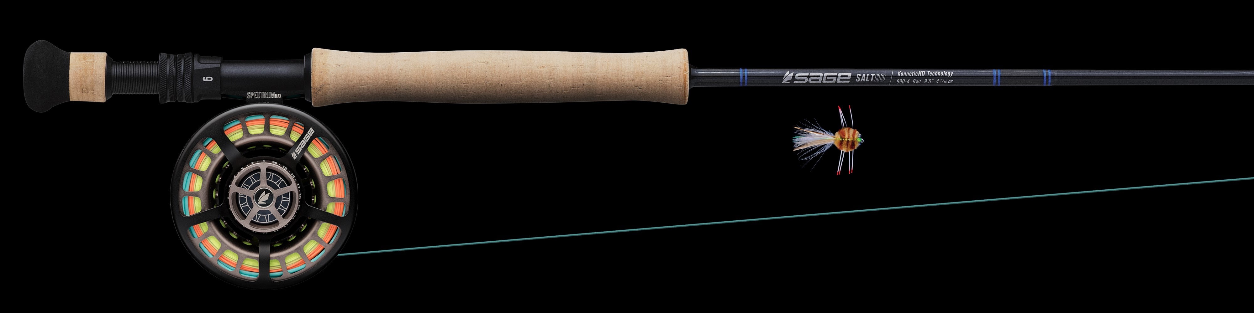 El Jefe Saltwater Fly Fishing Combo Package | 904-9 | 9' Four Section 9  Weight Fly Rod And Reel Outfit
