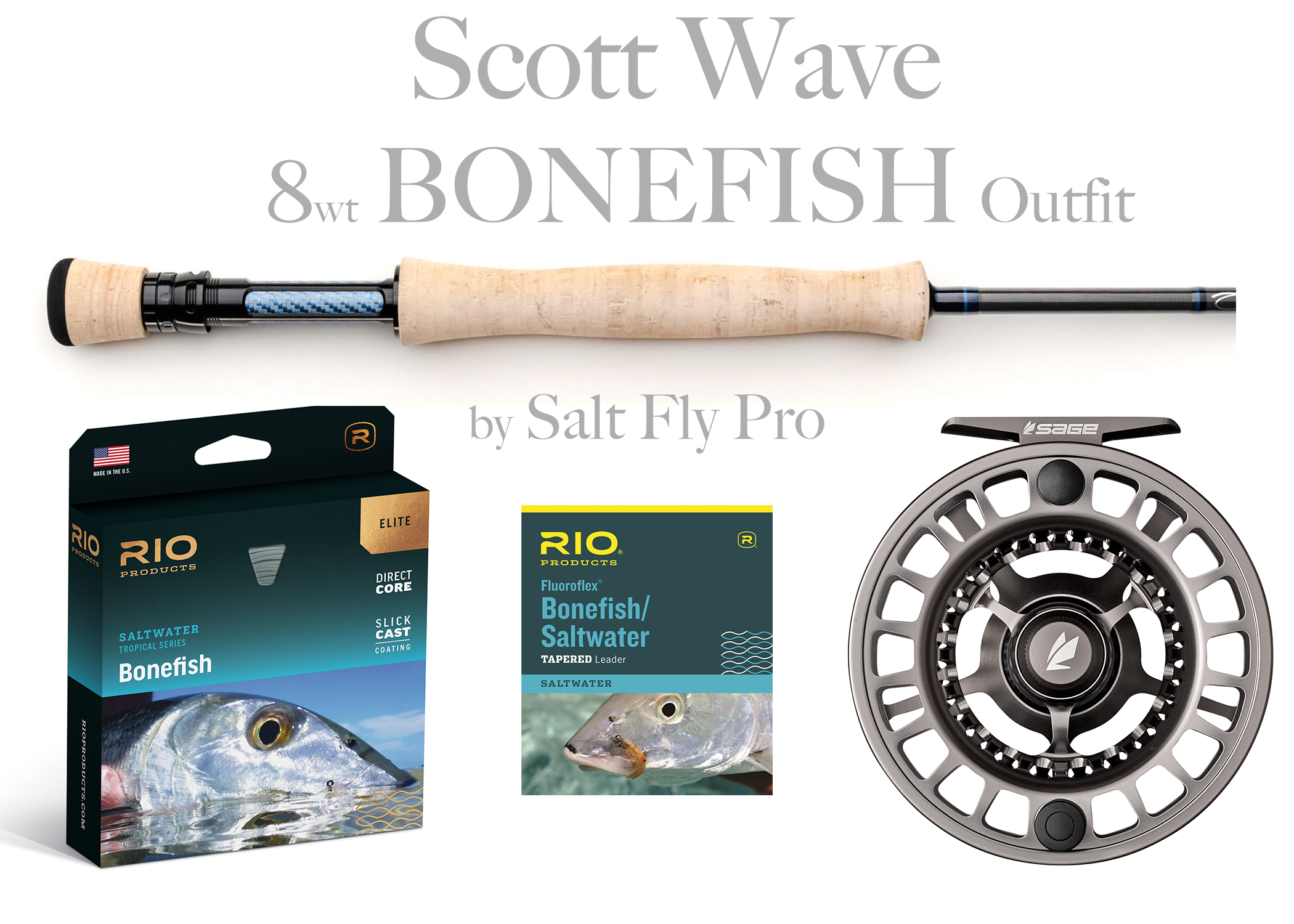 Scott Wave Bonefish fly rod combo outfit