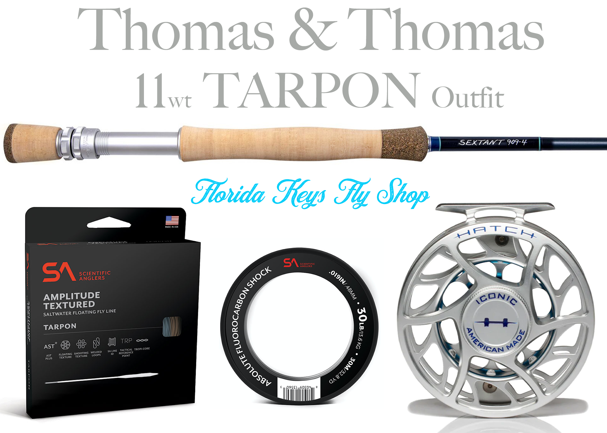 Thomas & Thomas 11wt Sextant Tarpon fly rod combo outfit Hatch Iconic 11 Plus