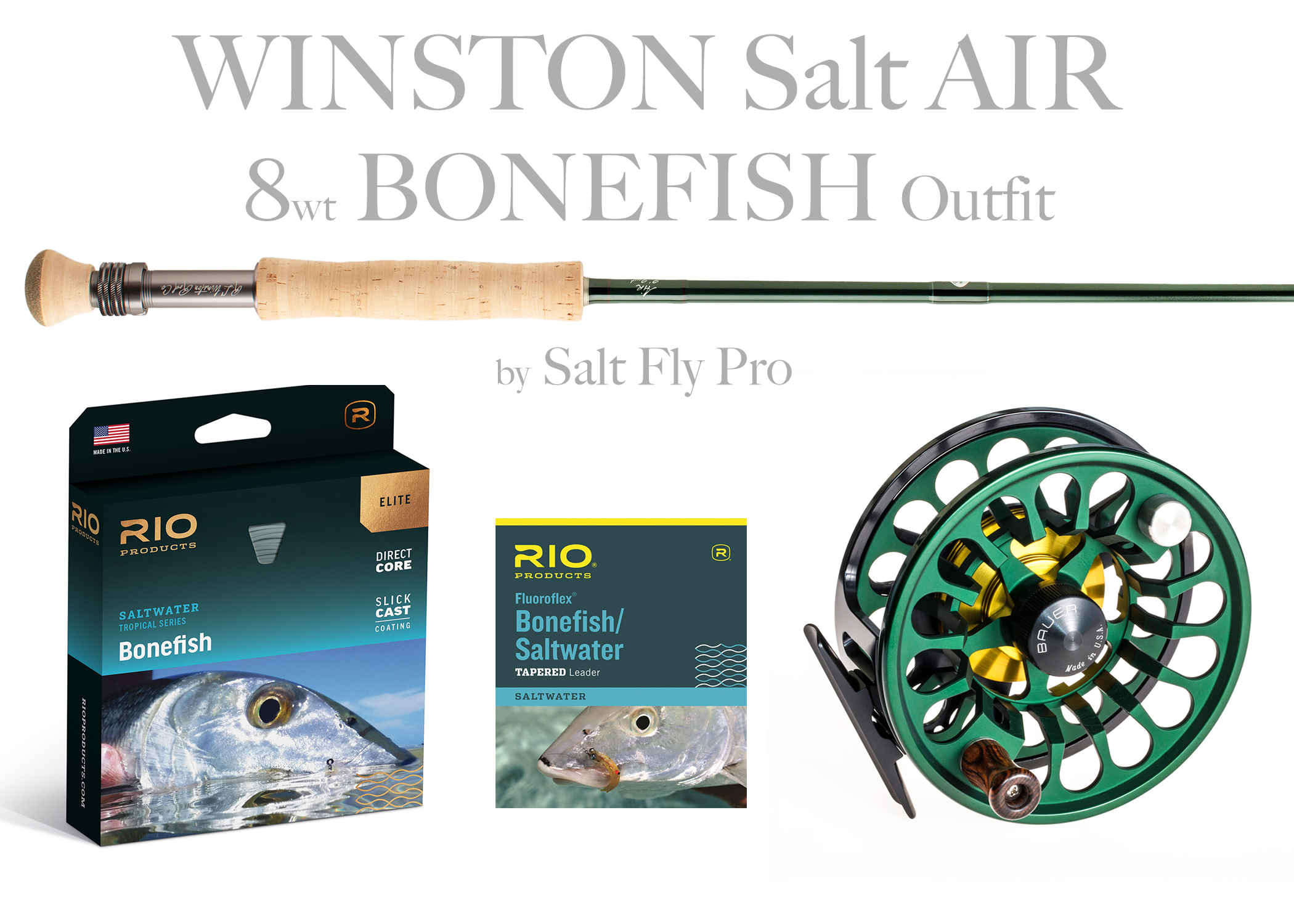 Winston Bonefish Saltwater Air 8wt Bonefish Combo Outfit Fly Rod