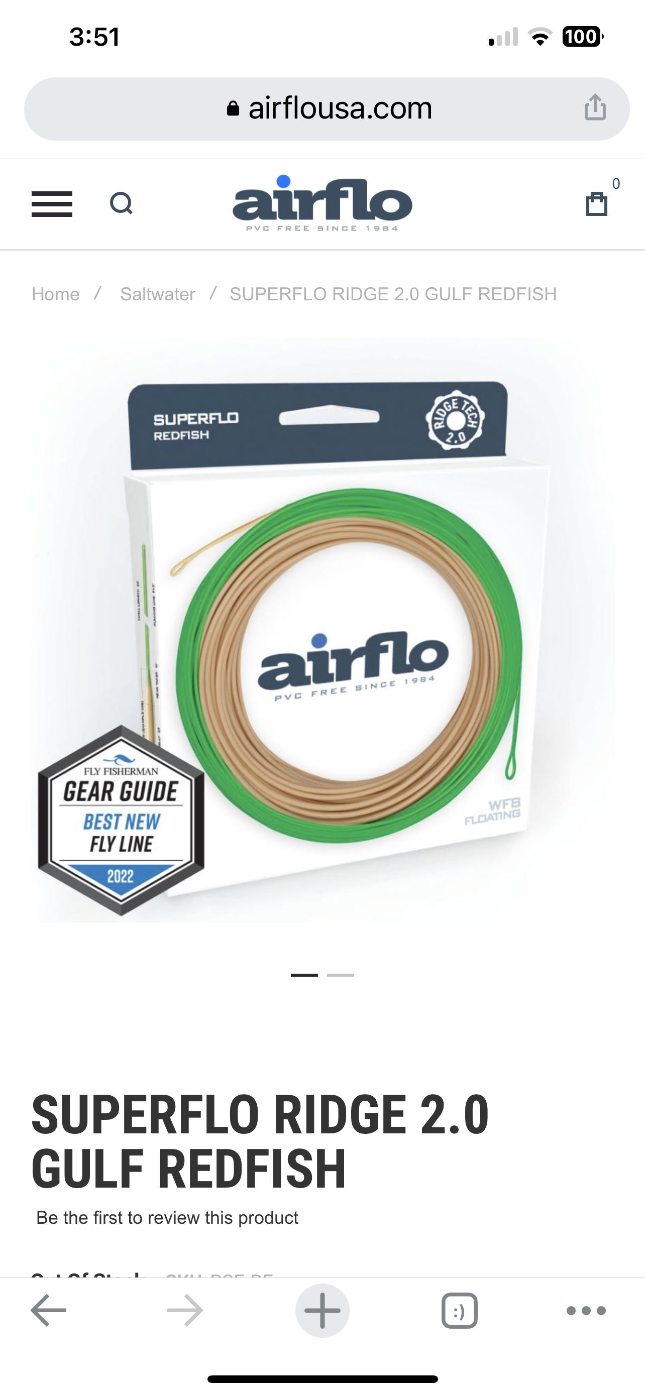 Airflo Flats Clear Tip Universal Taper Saltwater Floating Fly Line - S