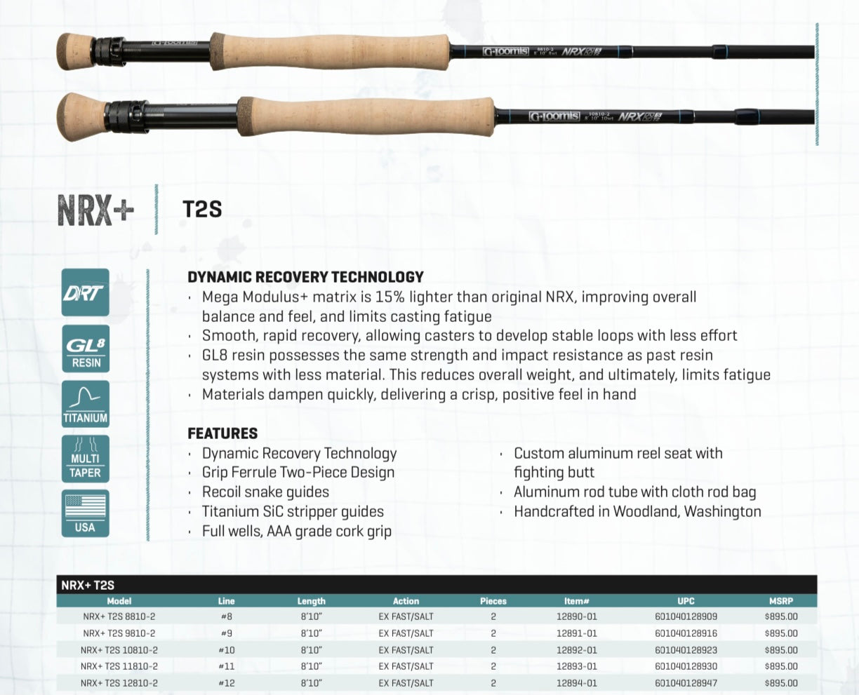 g loomis fly rod dealers G. Loomis NRX+ T2S Tournament Series Saltwater Fly Rods – Salt Fly Pro
