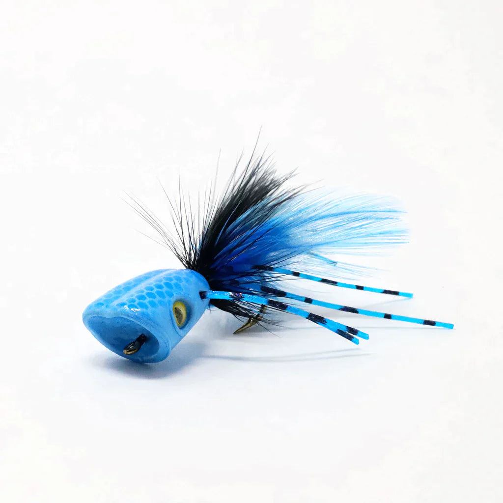 Double Barrel Bass Bug Popper Chartreuse/Yellow #6